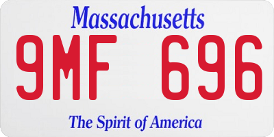 MA license plate 9MF696