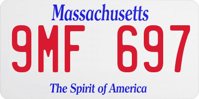 MA license plate 9MF697