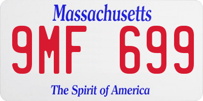 MA license plate 9MF699
