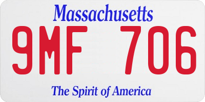 MA license plate 9MF706