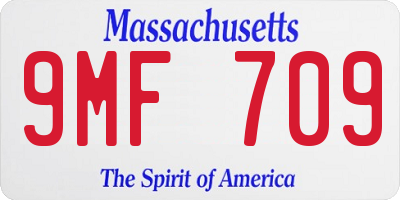 MA license plate 9MF709