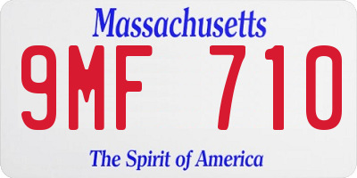 MA license plate 9MF710