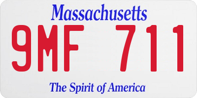MA license plate 9MF711