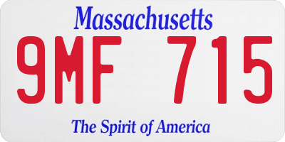 MA license plate 9MF715
