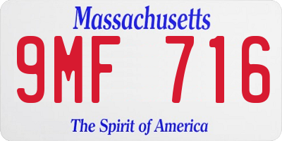 MA license plate 9MF716