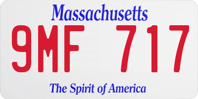 MA license plate 9MF717