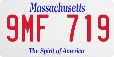 MA license plate 9MF719