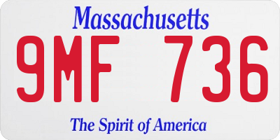 MA license plate 9MF736