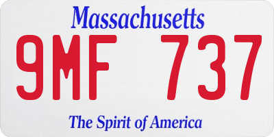 MA license plate 9MF737