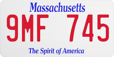MA license plate 9MF745