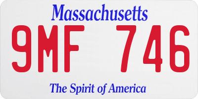 MA license plate 9MF746