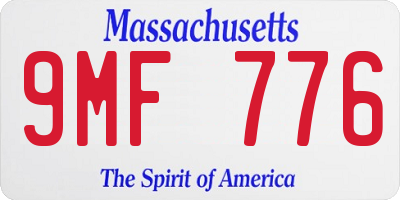 MA license plate 9MF776