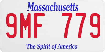 MA license plate 9MF779