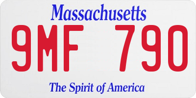 MA license plate 9MF790