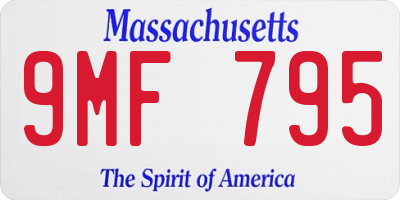 MA license plate 9MF795