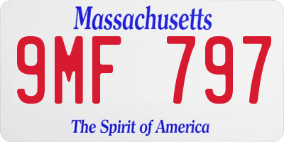 MA license plate 9MF797