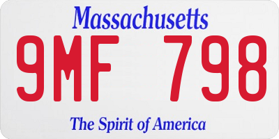 MA license plate 9MF798