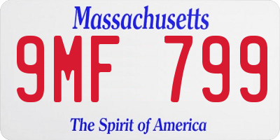 MA license plate 9MF799