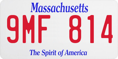 MA license plate 9MF814
