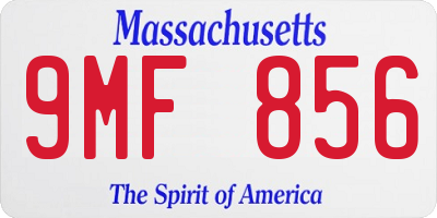MA license plate 9MF856