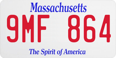 MA license plate 9MF864