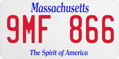MA license plate 9MF866