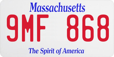 MA license plate 9MF868