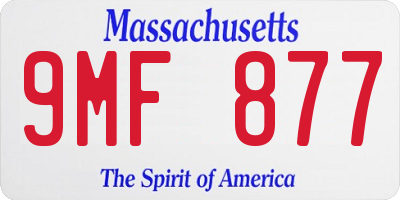 MA license plate 9MF877