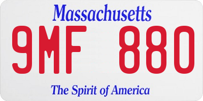 MA license plate 9MF880