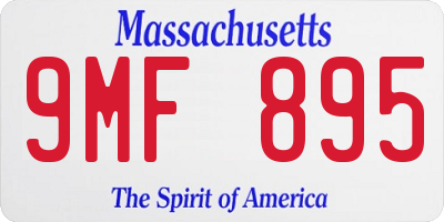 MA license plate 9MF895