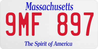 MA license plate 9MF897