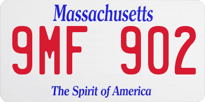 MA license plate 9MF902