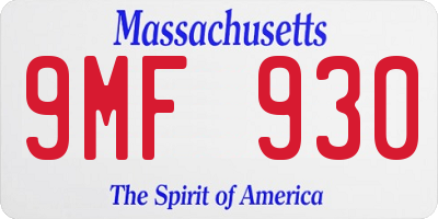 MA license plate 9MF930