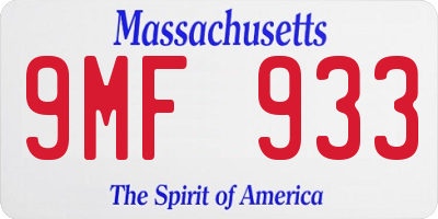 MA license plate 9MF933