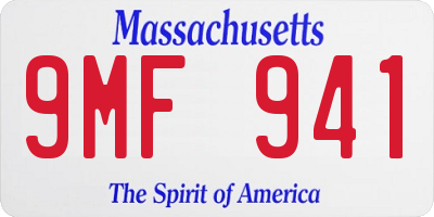 MA license plate 9MF941
