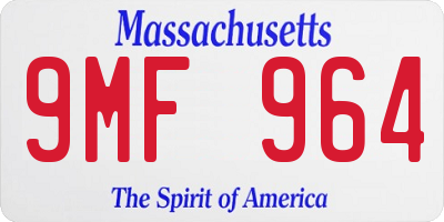 MA license plate 9MF964