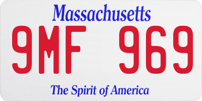 MA license plate 9MF969