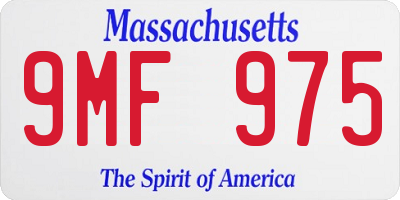 MA license plate 9MF975