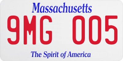 MA license plate 9MG005