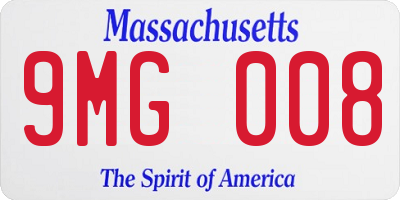 MA license plate 9MG008