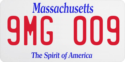 MA license plate 9MG009
