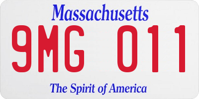 MA license plate 9MG011