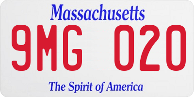 MA license plate 9MG020
