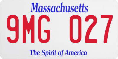 MA license plate 9MG027