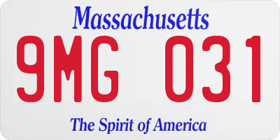 MA license plate 9MG031