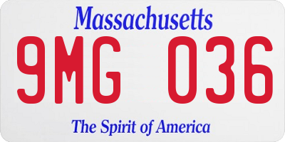 MA license plate 9MG036