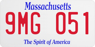 MA license plate 9MG051