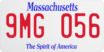 MA license plate 9MG056