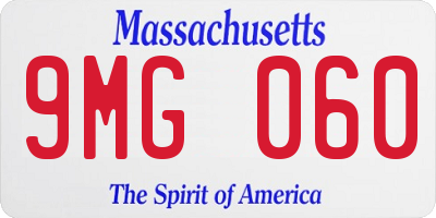 MA license plate 9MG060