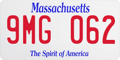MA license plate 9MG062